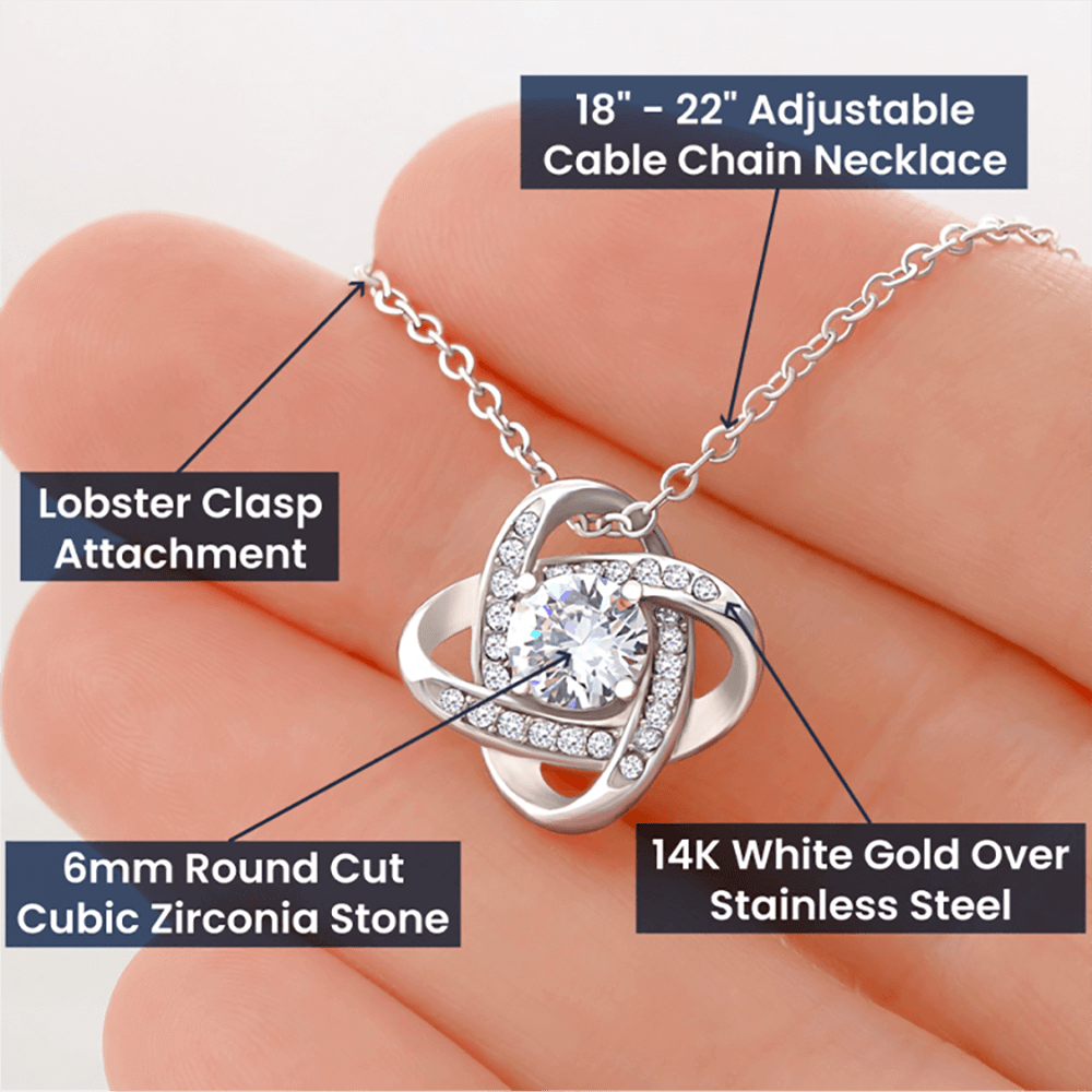 Love Knot Necklace (Yellow Gold  & White Gold Variants)