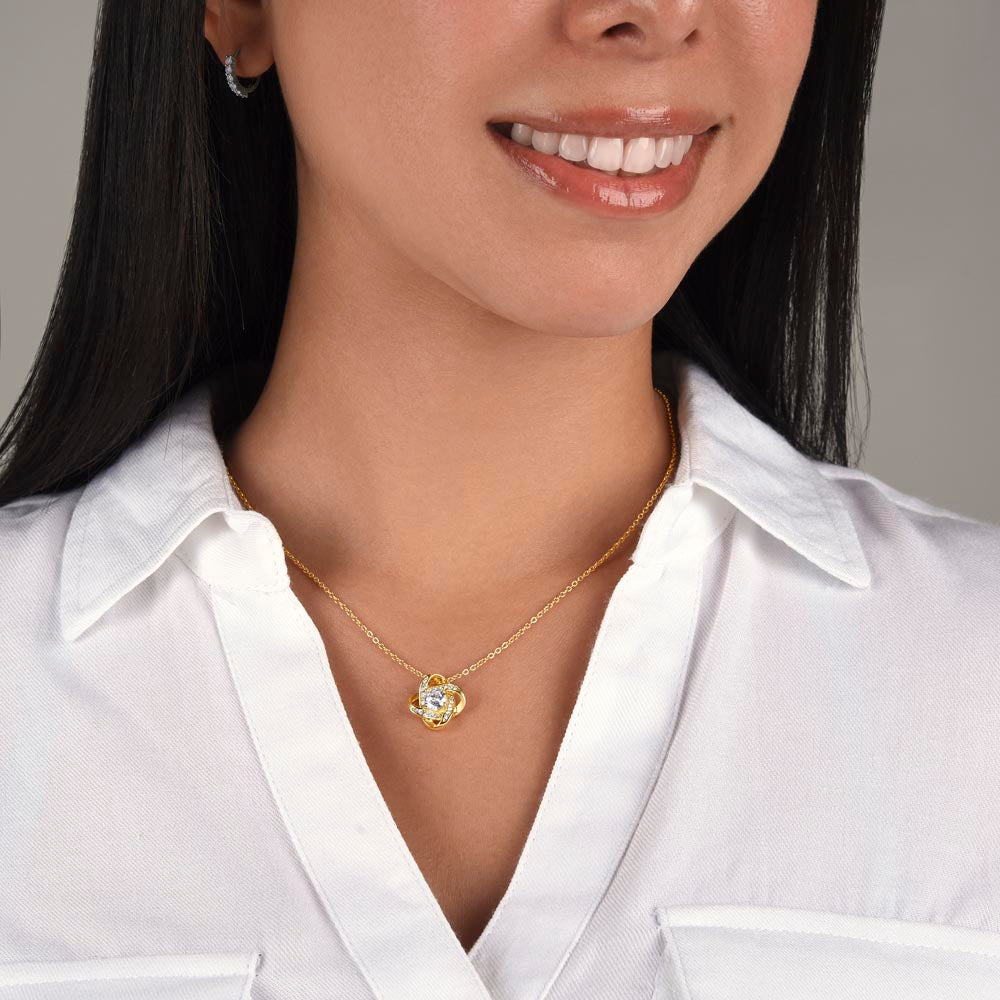 Love Knot Necklace (Yellow Gold  & White Gold Variants)